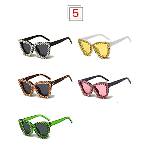willochra cute Colorful Diamond Women Party Rhinestone Cat Eyes Gradient Sun glasses Shades for women3