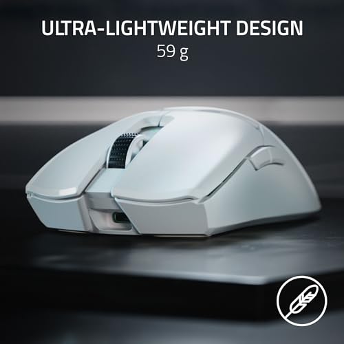 Image of Razer Viper V2 Pro Hyperspeed Wireless Optical Gaming Mouse: 59g Ultra-Lightweight with 30000 DPI - 80hr Battery - USB Type C Cable Included - White - RZ01-04390200-R3A1