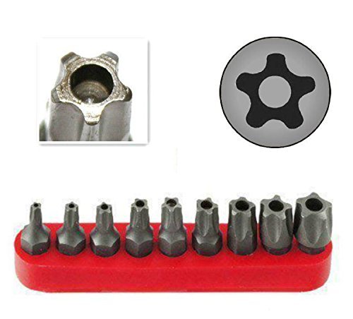 RAM-PRO 9Pc Torx Star 5 Point, Security Tamper Proof, Driver Bit Set  T10, 15,20,25,27,30,40,45,50  Multifunction Damage/Shear Resistant Hollow Torque Kit
