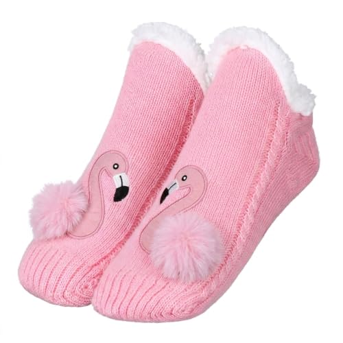 Image of ZYZX Cute Funny Slipper Socks for Women with Grips,Fuzzy Socks Indoor
