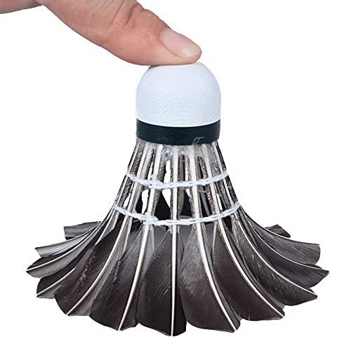 Zhenan 12-Pack Black Goose Feather Badminton Shuttlecocks With Great Stability And Durability Goose Feathers Badminton Balls,Hight Speed Badminton Birdies Balls #TOP1
