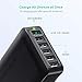 USB Quick Charger RAVPower 60W 6-Port QC 3.0 Fast Charger Desktop Charging Station Compatible Galaxy S10+ S9+ Note 10+ Note 9+ and iSmart Compatible iPhone 11 Pro Max XS Max XR X 8 Plus, iPad and More
