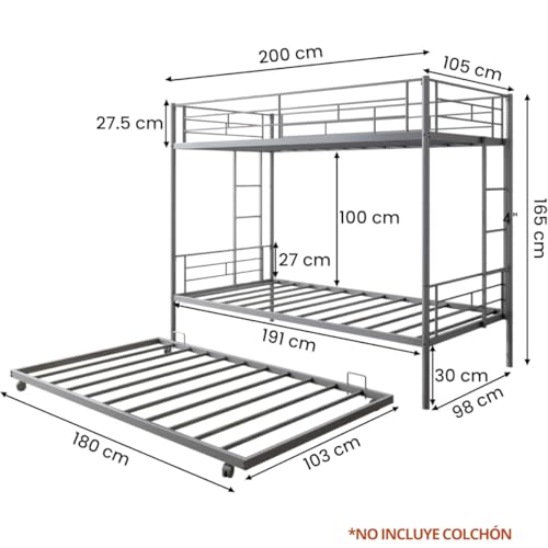 La mejor selección de Literas para Niños Baratas . 17 Literas para Niños Baratas marca FABATO (2)