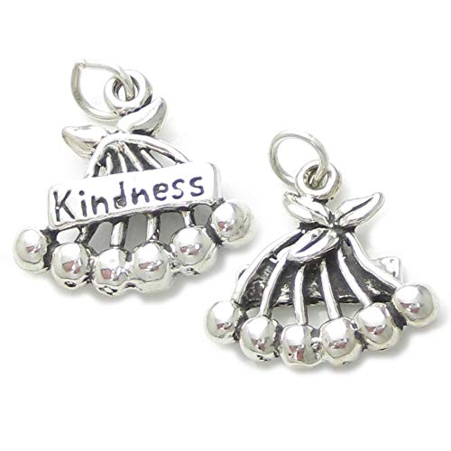 Dije de plata de ley Cherries Kindness .925 x 1 Dijes de cereza