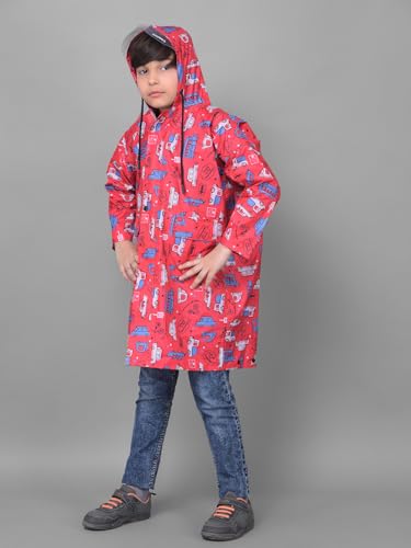 Image of Dollar Rainguard Kids' Full Sleeve Printed Long Raincoat With Adjustable Hood and Pocket