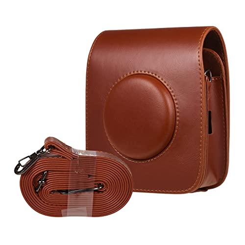 GLBMLMTHZP Bolsas de cámara PU Funda Protectora de la Bolsa de la Bolsa de la Correa del Hombro Retro del Cuero for Adaptarse a Fujifilm Instax Cuadrado sq20 sq10 Bolso de la cámara(Auburn)