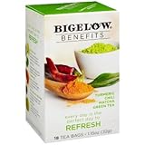 Bigelow Benefits Tumeric Chili Matcha Green Tea - 3 Boxes of 18 Tea Bags Each - 54 Teabags Total