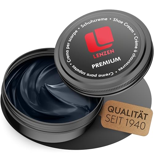 Lenzen Premium Betun Zapatos para cuero liso y granulado I betun con brillo y renovación del color I tinte para zapatos ante I tinte para zapatos de piel I crema zapatos en diferentes colores