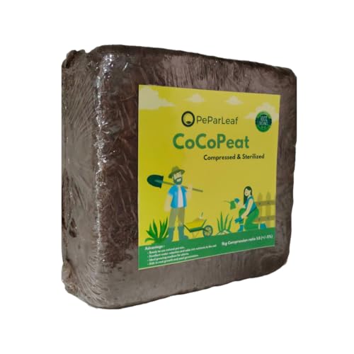 Image of PeParLeaf - Cocopeat 2kg Block (Set of 2 X 1kg) | Expands Upto 40 Liter Or 6 KG Powder | Organic Fertiliser for Home Gardening and Potted Plants | Natural Coconut Coir Fibres