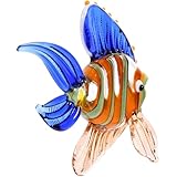 KAILIKETIY 海洋テーマ ステンドグラス製 魚の手工芸品 デスク キャビネット飾り インテリア マリンアニマルデコレーション