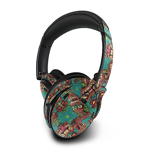 Image of MightySkins Glossy Glitter Skin Compatible with Bose QuietComfort 45 Headphones Crazy Tikis | Protective, Durable High-Gloss Glitter Finish | Easy to Apply | Made in The USA