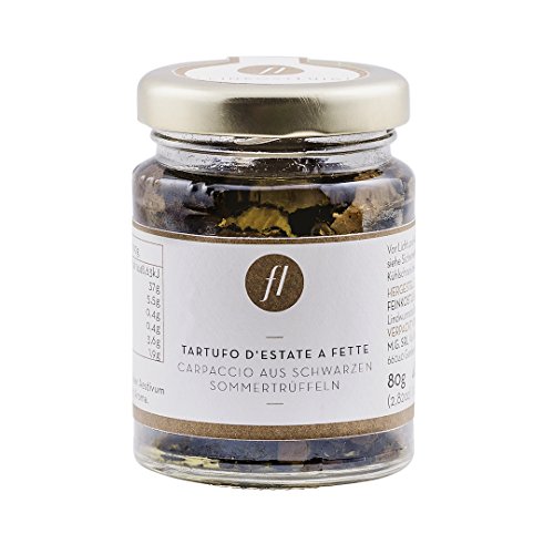 Feinkost Luigi - Trüffel Carpaccio, echte schwarze Trüffelscheiben eingelegt in hochwertigem nativen Olivenöl (80g) Cover