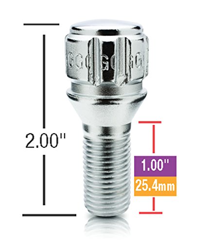 Image of Gorilla Automotive 47141N 14mm x 1.25 Thread Size Cone Seat Lug Bolt Wheel Lock, (Set of 4)