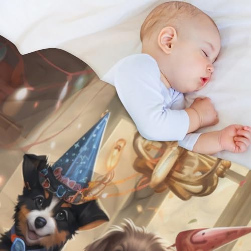 Couverture plaid cute chien en flannel douce 130x180cm