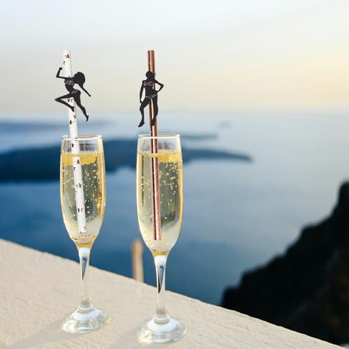 24 pitillos desechables de papel para fiesta despedida boda miniatura 3