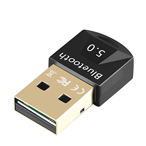 【2020新版Bluetooth5.0】Bluetooth 5.0 USBアダプタ PC用/ナノサイズ/Ver5.0/1年間保証 ドングルレシーバー　ブルートゥース子機 Bluetooth USB アダプタ Windows10 apt-X 対応 Class2 Bluetooth Dongle 超小型 Ver5.0 apt-x EDR/LE対応(省電力) Bluetooth USBアダプタ ドングル Bluetoothアダプター