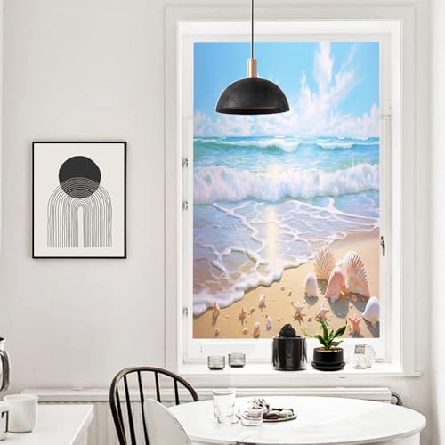 Película decorativa para ventana con privacidad Rustic Conch miniatura 4