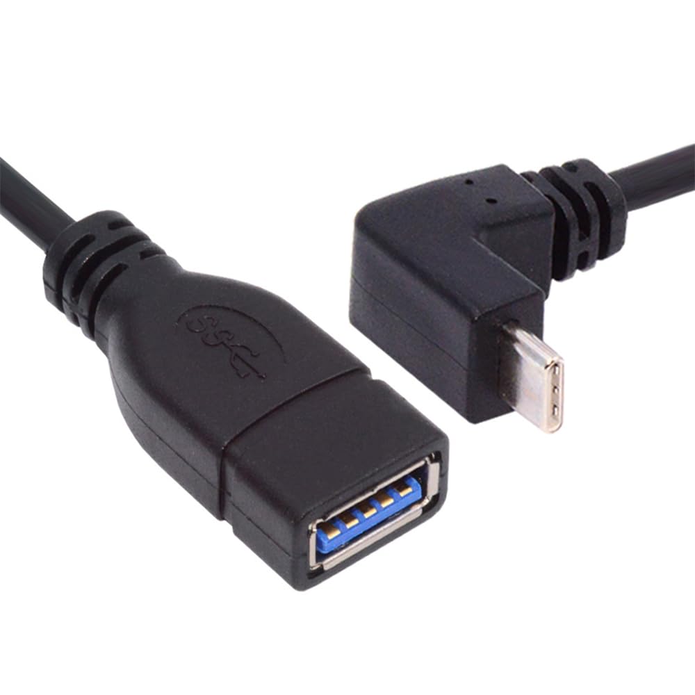 USB-C USB 3.1 typ C męski na USB 3.0-A żeński 10 Gb/s OTG kabel zasilający do transmisji danych w górę w dół pod kątem