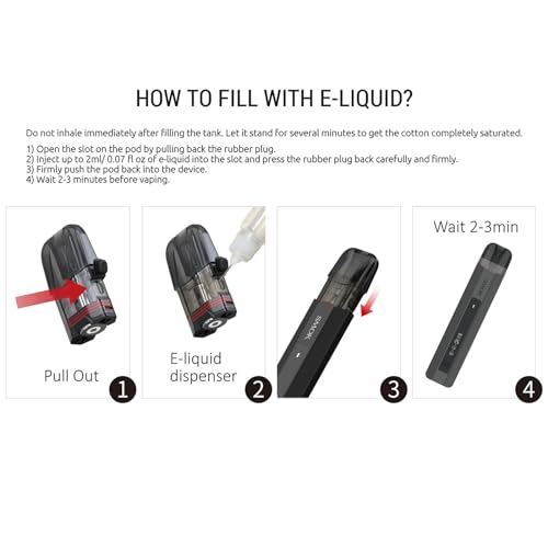 SMOK Nfix Pro Leerer Pod-Cartridge 2ml Seitenfüll-Vape-Tank Kompatibel mit Nfix Pro Kit und LP1 Coil Vaping-Zubehör 3 Stück Transparent Schwarz Kein Nikotin – Bild 7