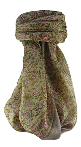Pashmina & Silk Mulberry Silk Traditional Square Scarf Jha Blush