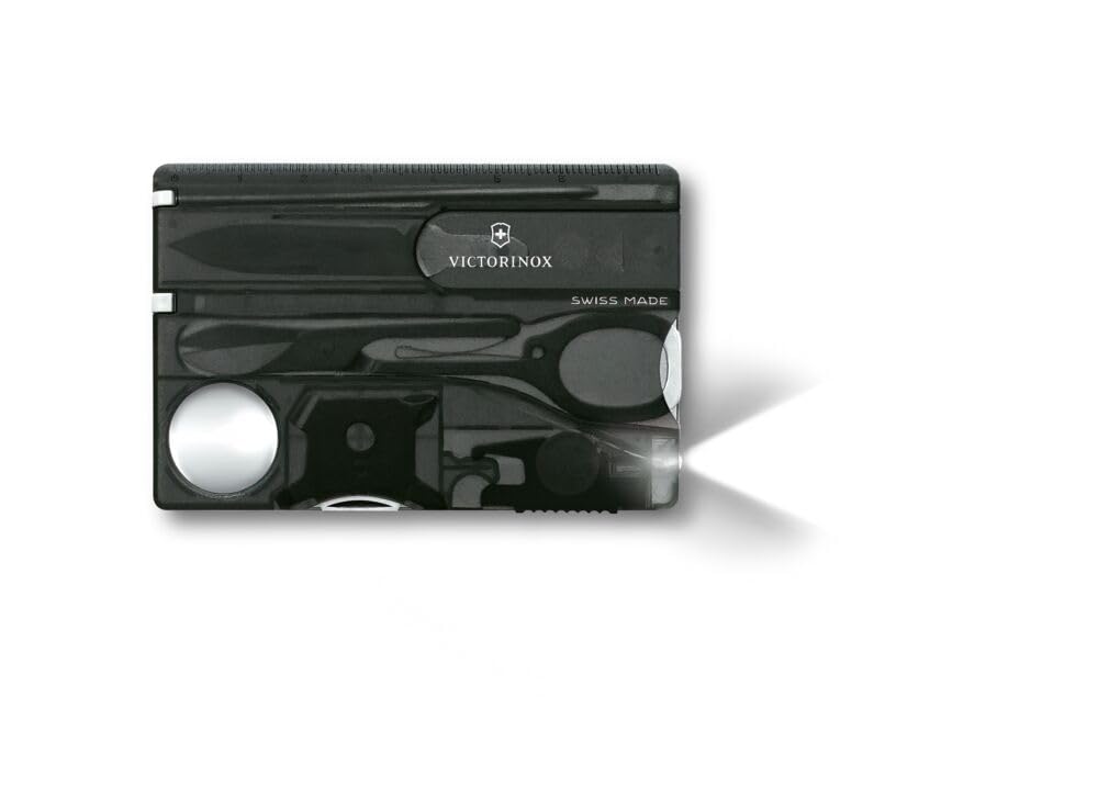 VICTORINOX SWISS CARD LITE 0.7333.T3 BLACK TRANSPARANT Swiss made functional companion with 13 functions
