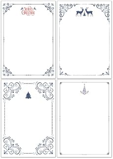 20 x Eco Friendly Christmas Writing Paper - Letters to Santa / Thank You Notes with Envelopes (20)