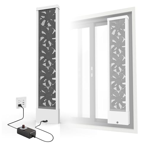 Image of 29.5-31.5 Inch White Vertical Window Exhaust Fan for Sliding Windows | Fit with Top & Bottom Inner Track Adjustable Speed Window Vent Fan for Living Room Hot Zones Smoky Areas Pure Exhaust Only