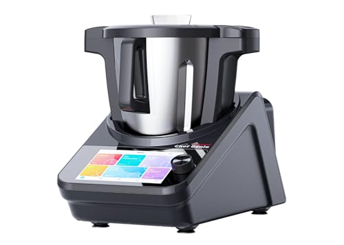Necchi Robot da Cucina Chef Genio, Potenza Totale 1700 W, Velocità regolabile da 60 a 7000 rpm, Controllo temperatura da 37°C a 180°C, Bilancia integrata 5kg