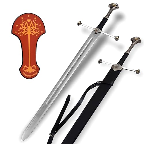 Qureshi Knifes Sword - Durable Medieval Weapon with Sharp-Edged Long Straight Blade - Perfect for Fanatics with its Impressive Hilt and Handle Design - A Must-Have Sword Collectio