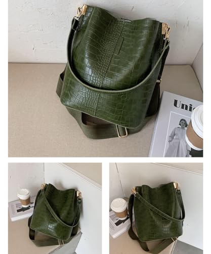 Image of Women Hobo Shoulder Bag, Crocodile Pattern Handbags Large Capacity Crossbody Bag