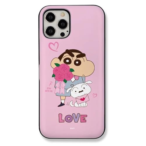 iPhone17 p P[X N񂿂 v|[Y V }OlbgbN J[h[ 2d\ P[X y{z Crayon Shinchan Big Cuite Magnetic Card S1 Case X}zP[X X}zJo