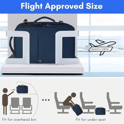 Image of Taygeer Carry On Backpack, 35L Travel Backpack for Women Airline Approved | Laptop Bag with Water Bottle Pocket & Shoe Pouch, Personal Item Mochila for College Business Trip Weekender, Dark Blue