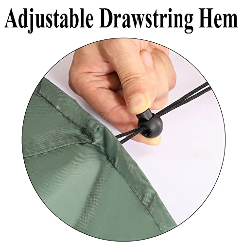 Housse imperméable avec cordon de serrage pour table de jardin 142cm - 6