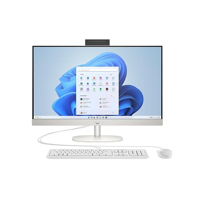 HP 27" FHD All-in-One Desktop Computer, Intel Core i5-1334U, 8GB Ram, 256GB SSD, Windows 11 Home, 27-cr0306 (Renewed)