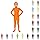 Kids Open Face Spandex Halloween Bodysuit Unisex Stretch Plain Unitard Child Cute Festival Body Suit (Orange, L)