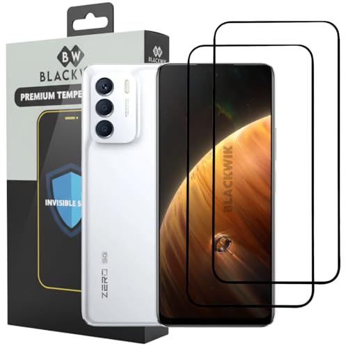 Image of Blackwik Tempered Glass Screen Protector for Infinix Zero 5G with Edge-To-Edge Protector Coverage | Easy Installation Kit (Black) (Pack Of 2)