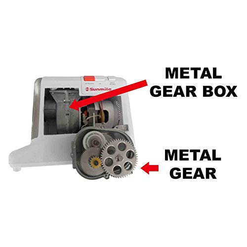 Sunmile SM-G50 ETL Electric Meat Grinder - Max 1.3 HP 1000W Heavy Duty Meat Mincer Sausage Grinder - Metal Gears, Reverse, Circuit Breaker, Stainless Steel Cutting Blade and Plates, 3 Sausage Stuffs