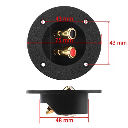 Conector push spring loaded para caja de altavoz 2 piezas miniatura 2