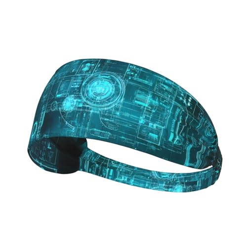 Elastic Exercise Headband, Outdoor Sports Elastic Headband, Fitness, Yoga, Running, Cycling Modeling Drawings Pattern