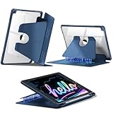 Fintie Magnetic Stand Case for iPad 9th Generation (2021) / 8th Generation (2020) / 7th Gen (2019) 10.2 Inch, Multi-Angle Viewing Clear Cover with Pencil Holder, Blue
