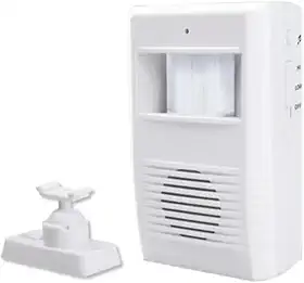 Sensor de Presença com Anunciador Sonoro Ding Dong Detector de Movimento para Áreas Internas Instalação Simples Design Compacto