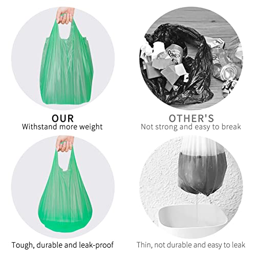 Image of Trash Bags, Garbage Bags, 120 Count 6 Gallon [Extra Thick][Leak Proof] Rubbish Bags Wastebasket Bin Liners for Home Office Trash Can Green