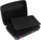 Essential Oils Carrying Case for 5ml, 10ml and 15ml Bottles - Hard Shell Exterior Storage Organizer Holds doTerra and Endless Others by Soothing Wellness Essentials (Black Hearts, 70 Oils)