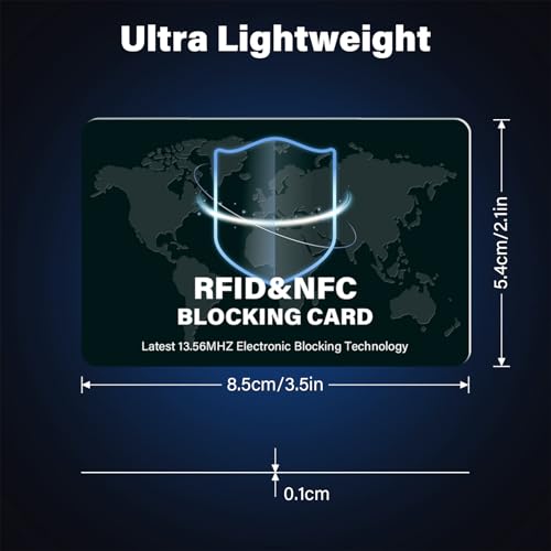 RFID Blocking Card 6 Pack, Advanced Non-Contact NFC Debit Credit Card Passport Protection,Wallet Protector Blocker Guard4