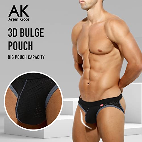 Arjen Kroos Mens Jockstrap Low Rise Sexy Underwear Mesh Breathable Jock Strap Multipack2