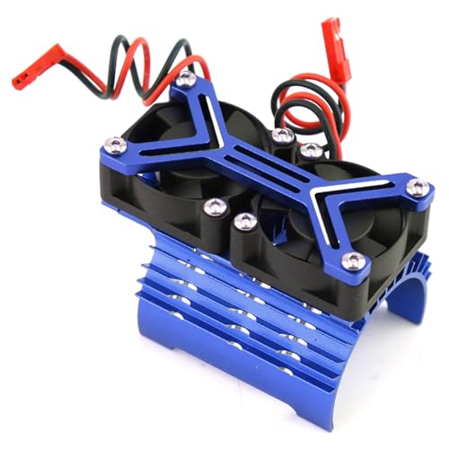 540 550 3650 3660 3670 Motor Heat Sink Cooling Fan 36mm Motor for 1/8 1/10 RC Car Axial SCX10 TRX4 Tamiya(Navy Blue)