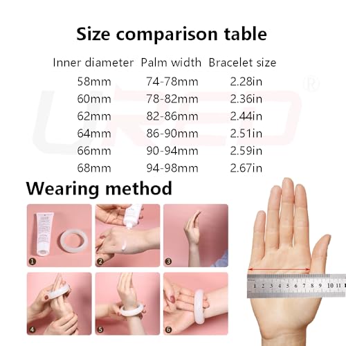 URED Jade Bangle Bracelet for Women Green Jade Bangle Red Jade Bangle Purple Jade Bangle Chinese Feng Shui Bracelet Good Luck Wealth Bangle Blue Stone Bangle2