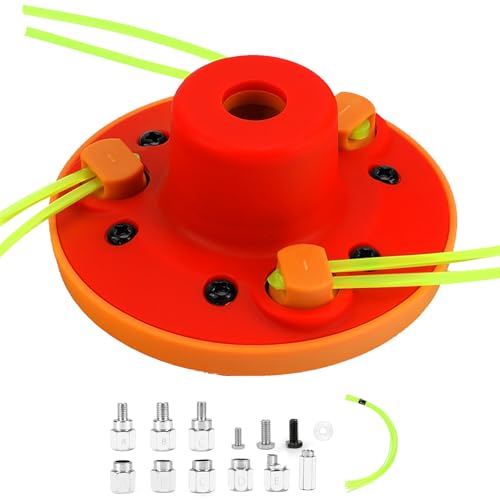 Quintillus Universal Weed Eater Head,H09 Weed Wacker Head Grass Trimmer Head Compatible with Ego, Ryobi,Echo,Weed Warrior with 12pc 11in / .095' Triangle Trimmer Line （Not for Kobalt）
