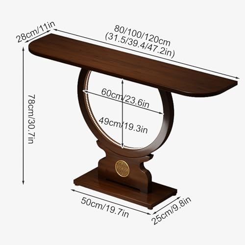 Mesa de sofá moderna de perfil estrecho para optimizar pasillos 3
