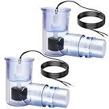 2 Pack SS2 Float Switch L Shape for Easy Installation, AC Float Switch with 3/4 Inch Adaptor and 6ft Wire, Water Level Accessory for HVAC System with Condensate Overflow Detection
